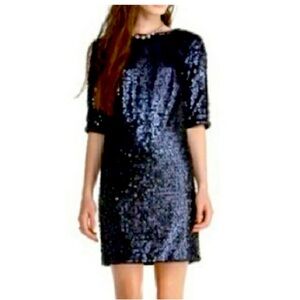 RACHEL by Rachel Roy Navy Sequin Shift Dress - Women's Elegant Party Dress